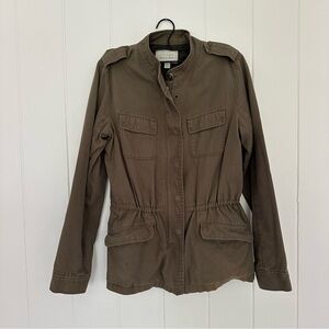 Hinge Green Utility Jacket with Elasticized Waist